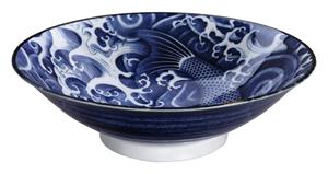 Tokyo Design Studio  Japonism - Carp - Menbachi Kom - Blauw - 25.2x7.7cm