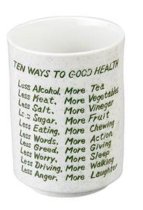 Tokyo Design Studio Witte Sushi Karakter/Engels Cup - Cups & Mugs - 7.5 x 10cm 300ml