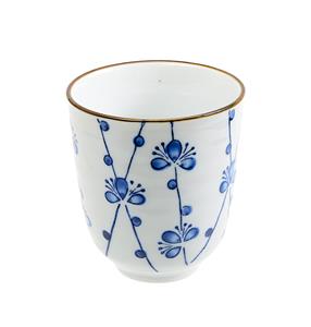 Tokyo Design Studio Blauw/Witte Theekop Cherry - 7.1 x 7.1 x 8.5cm