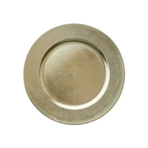 1x stuks kaarsenborden/onderborden champagne 33 cm -