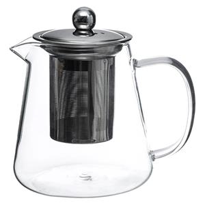 Secret de Gourmet  Theepot - glas/rvs - met filter - 800 ml -