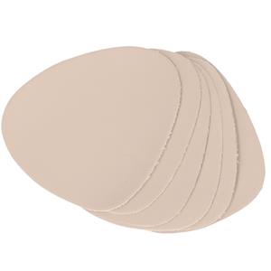 Zeller 6x Lederlook glazenonderzetters creme 10 x 12 cm -