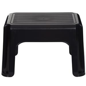 Whitefurze Keukenkrukje/opstapje - zwart - kunststof - L38 x B29 x H24 - anti-slip -