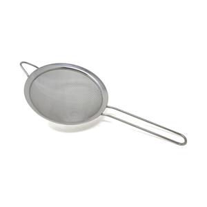 Concorde Keuken vergiet/zeef met steel - metaal - grijs - D16 x L34 cm -