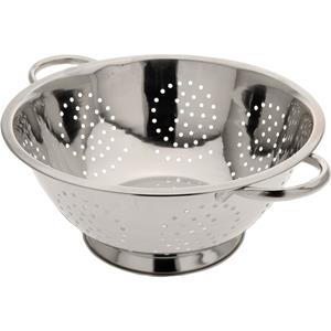 Keuken vergiet/zeef - op voet - RVS - 24 x 10 cm -