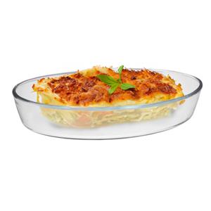 Marinex Ovenschaal van borosilicaat glas - ovaal - 2.4 Liter - 30 x 21 x 6 cm - serveerschaal -