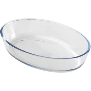 Chef Traiteur Ovenschaal van borosilicaat glas - ovaal - 2.4 Liter - 31 x 21 x 7 cm -