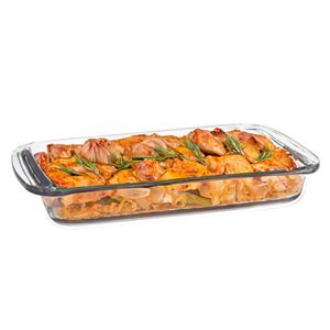 Marinex Ovenschaal van borosilicaat glas - rechthoek - 2.2 Liter - x 21 x 5 cm - serveerschaal -