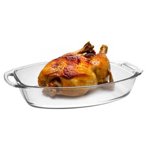 Marinex Ovenschaal van borosilicaat glas - ovaal - 3.2 Liter - x 24 x 7 cm - serveerschaal -