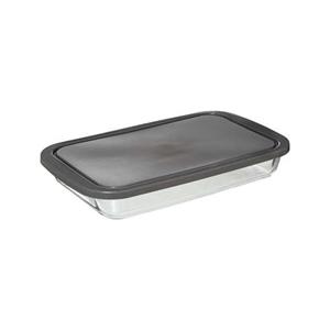 5five Ovenschaal met deksel - borosilicaat glas - rechthoek - 2.2 Liter - 35 x 21 x 5,5 cm -