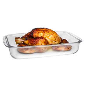 Marinex Ovenschaal van borosilicaat glas - rechthoek - 5.0 Liter - x 25 x 7 cm - serveerschaal -