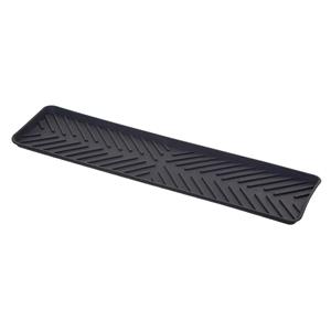 5five Afwas afdruipmat keuken smal - anti-slip - rubber - antraciet grijs - 10 x cm -