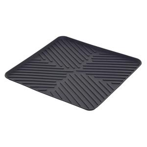 5five Afwas afdruipmat keuken - anti-slip - rubber - grijs - 30 x 30 cm -