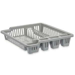 Afwas afdruiprek - grijs - x x 8 cm - Afwasrek - kunststof -