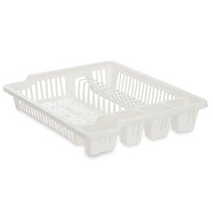 Kinvara Afwas afdruiprek - wit - x x 8 cm - Afwasrek - kunststof -