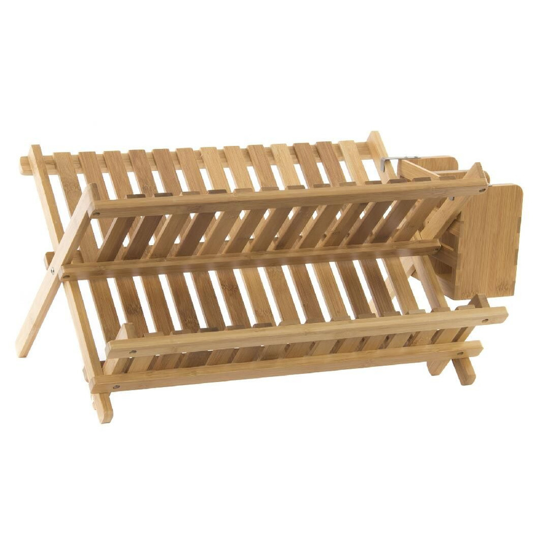 Items Luxe afdruiprek bamboe hout 45 x 35 cm -