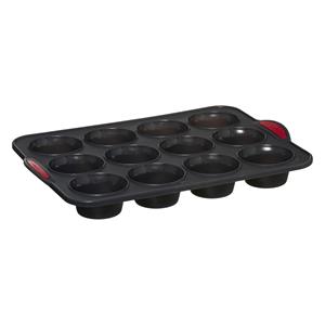 5five Muffins en cupcakes bakken bakvorm/bakblik - 33 x 24 cm - voor 12x stuks - Siliconen -