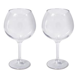 Araven 1x stuks onbreekbare kunststof camping rode wijn/gin tonic ballon glazen 780 ml -