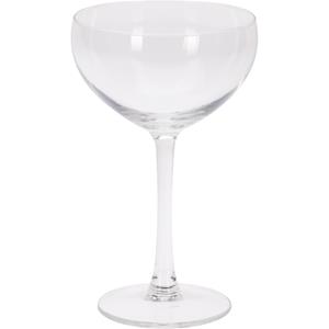 Merkloos 4x Champagneglazen/cocktailglazen transparant 240 ml champagne -