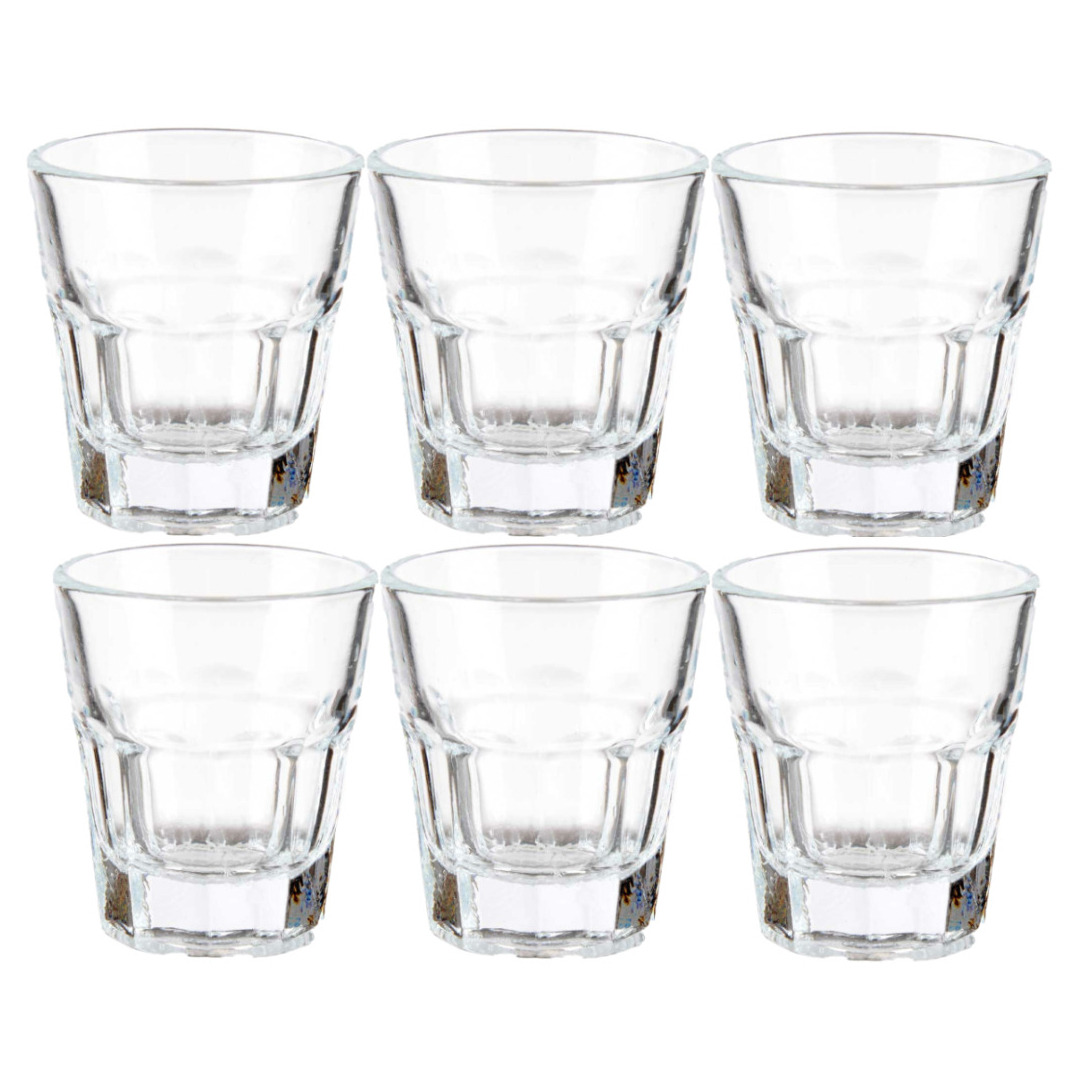 Vivalto shotglaasjes - 6x - glas - transparant - ml -