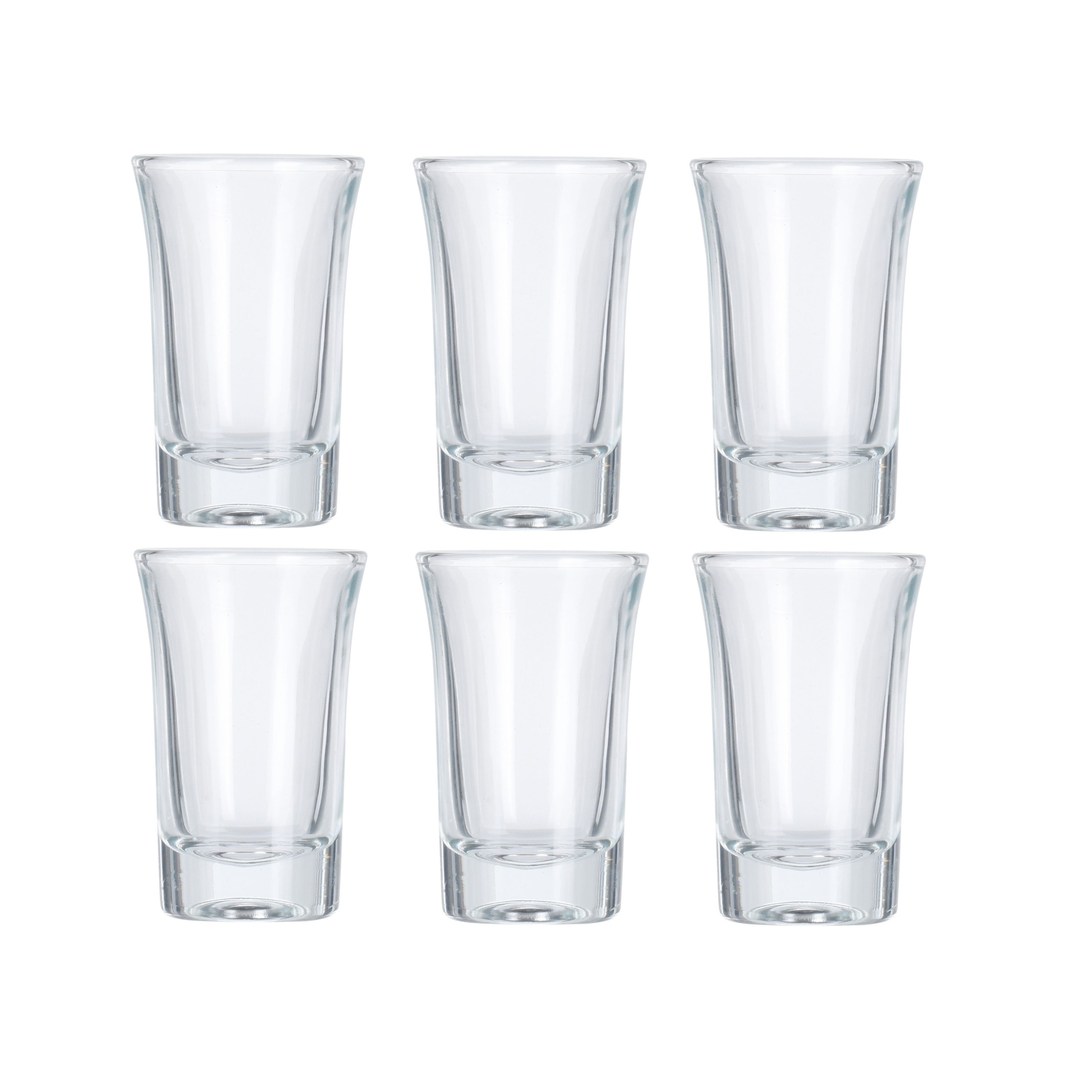 Excellent Houseware borrelglaasjes - 6x - glas - transparant - ml -