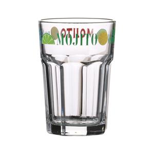 Urban Living Mojito cocktailglazen - gedecoreerd glas met tekst - 2x stuks - 365 ml -