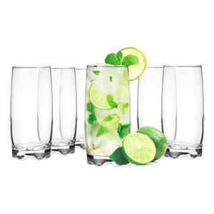 Glasmark Drinkglazen/waterglazen Tumblers Paris - transparant glas - 6x stuks - 350 ml -