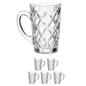 Vivalto Set van 6x stuks luxe koffieglazen 170 ml met oor -