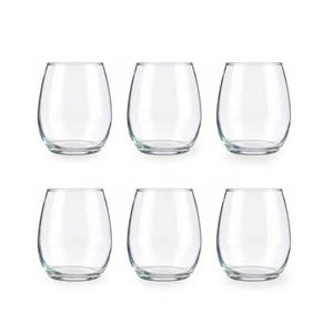 Pasabahce Drinkglazen/waterglazen Tumblers - luxe glas - set 6x stuks - 350 ml -