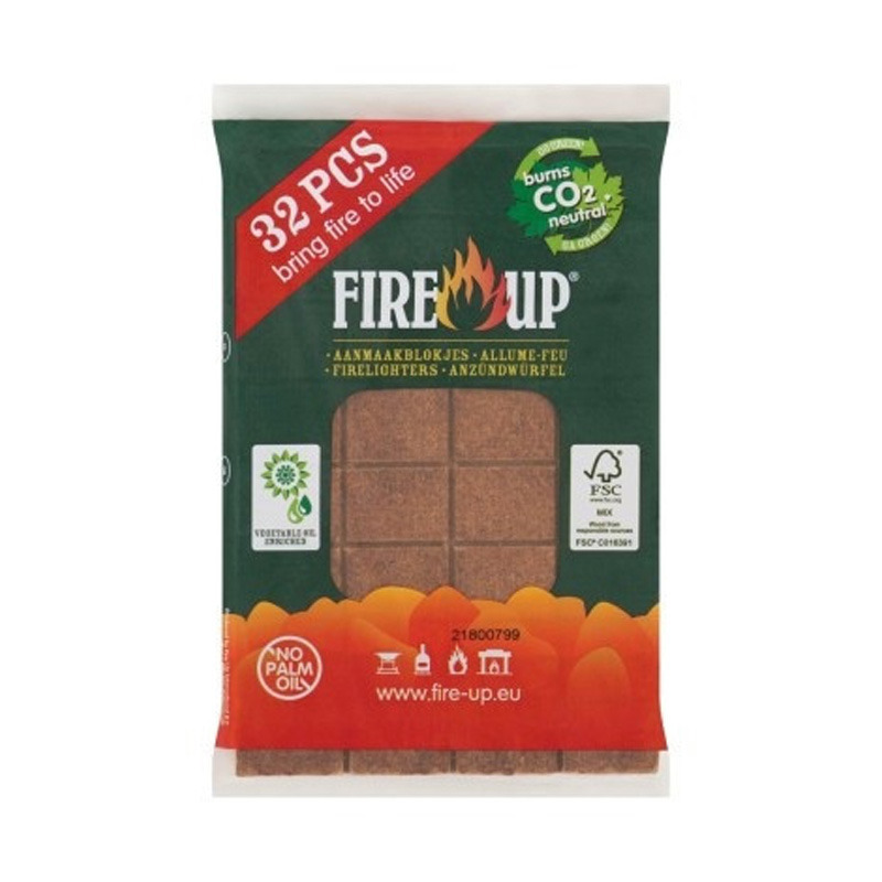 Fire up Fire-up Barbecue aanmaakblokjes - 32x - bruin - reukloos - niet giftig - BBQ -