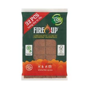 Fire-up Barbecue aanmaakblokjes - 32x - bruin - reukloos - niet giftig - BBQ -