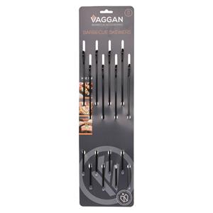 Vaggan BBQ spiezen - 8x stuks - RVS - cm - vleespennen voor vlees - barbecue accessoires -