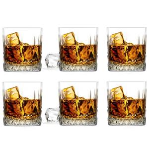 Glasmark Whiskeyglazen - 6x - Diamond - 280 ml - glas - waterglazen -