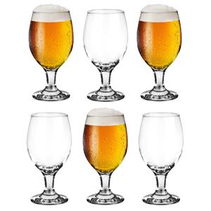 Glasmark Bierglazen - 6x - op voet - 360 ml - glas - speciaal bier -