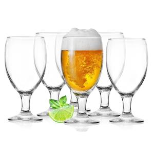 Glasmark Bierglazen - 6x - op voet - 500 ml - glas - speciaal bier -