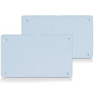 Zeller Snijplanken - set 2x - met siliconen voetjes - glas - 25 x 15 cm -