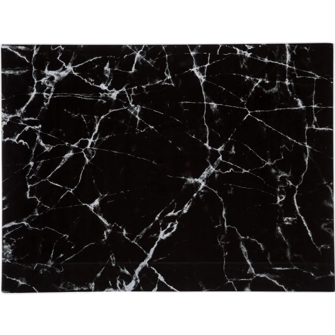 Secret de Gourmet Snijplank rechthoek zwart met marmer print x 30 cm van glas -