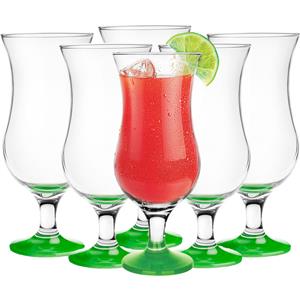 Glasmark Cocktail glazen - 6x - 420 ml - groen - glas - pina colada glazen -