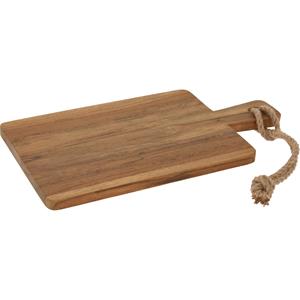 Excellent Houseware Snijplank/serveerplank - met handvat - hout - x 18 cm -