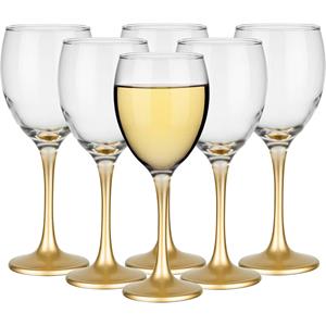 Glasmark Wijnglazen - 6x - Gold collection - 300 ml - glas -