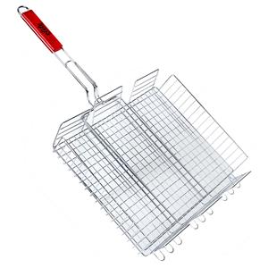 Elite BBQ/barbecue rooster - grill mand - metaal/hout - x 66 x 7 cm -