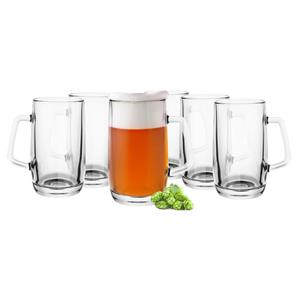 Glasmark Bierglazen - Bierpullen - transparant glas - 6x stuks - 500 ml - Oktoberfest -