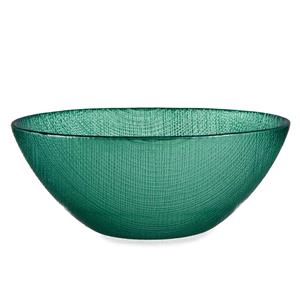 Vivalto Kommetjes/serveer schaaltjes - Murano - glas - D15 x H6 cm - groen - Stapelbaar -