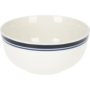 Soepkommen/serveer schaaltjes - Bologna - porselein - D13 x H7.5 cm - wit/blauw -