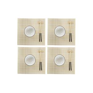 Items 16-delige sushi serveer set aardewerk voor 4 personen wit -