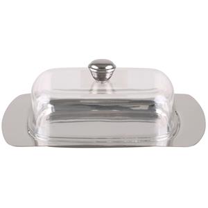 botervloot - met deksel - metaal - 19 x 12 x 6 cm -