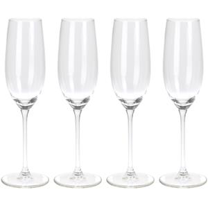 Merkloos Champagneglazen - 4x - transparant - glas - 210 ml - proseccoglazen -