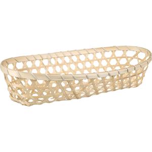 Broodmandje/stokbrood mandje - bamboe hout - x 12 x 8 cm -