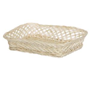 Merkloos Broodmand rechthoekig - 22 x 30 x 6 cm - mandje rotan/riet -