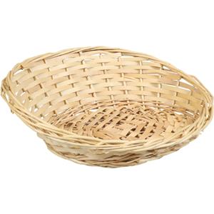 Merkloos Broodmand ovaal - 24 x 29 x 12 cm - mandje rotan/riet -